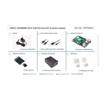 Raspberry Pi 4B ARMOR 8GB KIT - Powerful, Versatile, and Ready for Your Next Project - SI-CLOSEDARMOR8GB